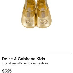 Little girls D&G gold shoes